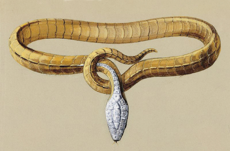 Dessin collier Serpent 1878-----