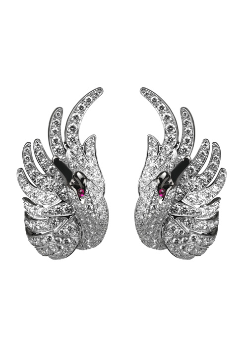 Cypris white earring